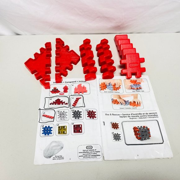 Little Tikes Waffle Blocks Fire & Rescue Set Incomplete - Picture 3 of 11